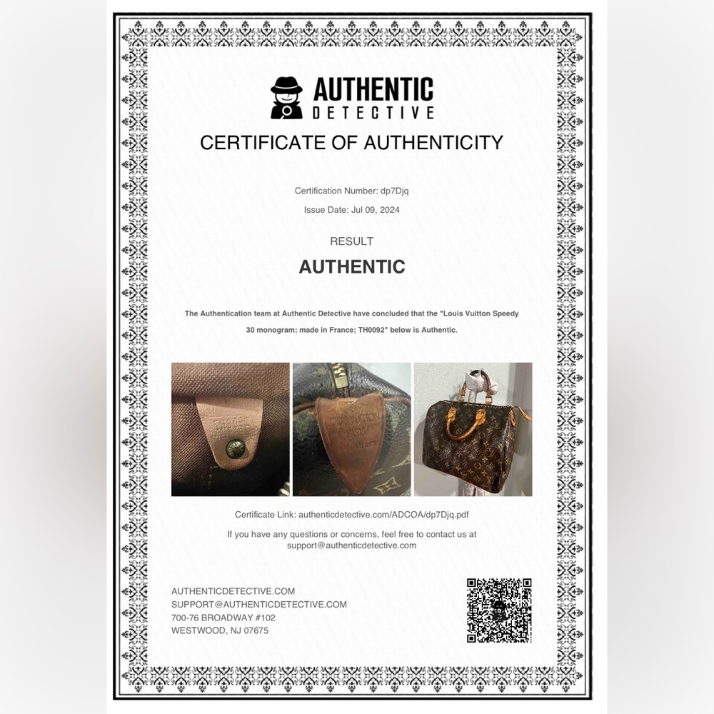 Louis Vuitton Speedy30 Mono with COA - Picture 16 of 16